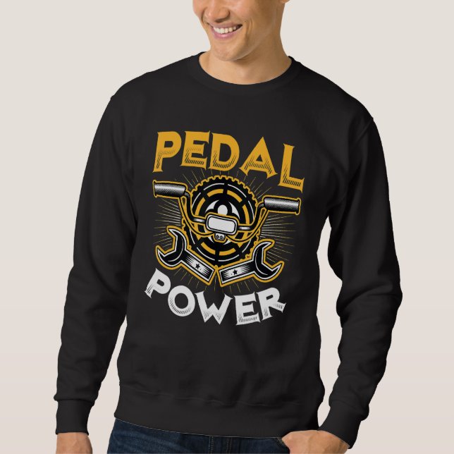 Sweatshirt Pedal Power Anti Ebike vélo vélo vélo (Devant)