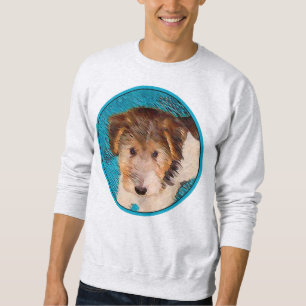 Sweatshirt Peinture de chiot Terrier Fox - Art de chien origi