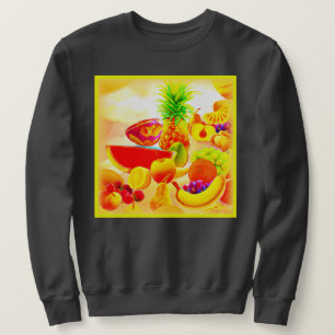 Sweatshirt Peinture de fruits exotiques tropicaux. Commandez