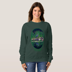 Sweatshirt Peinture de la nature de Héron bleu personnalisée