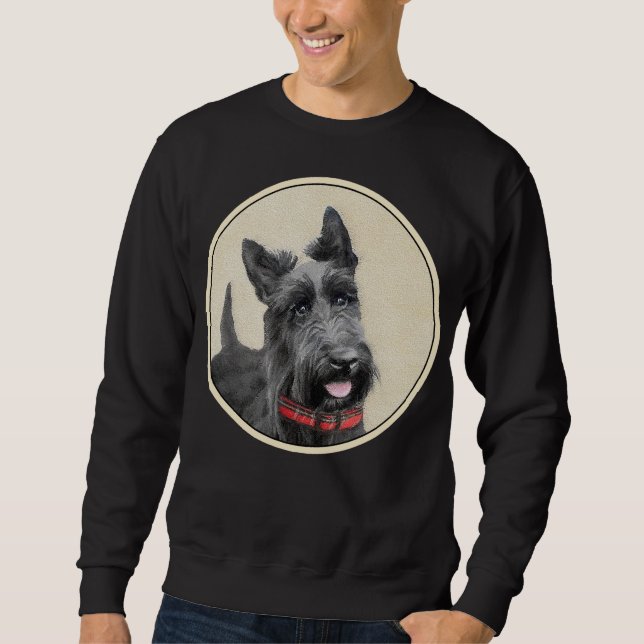 Sweatshirt Peinture écossaise Terrier - Cute Original Chien A (Devant)