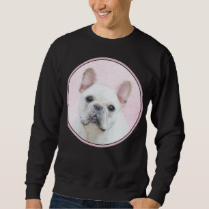 Sweatshirt Peinture française de Bulldog (Crème/Blanc) - Art 