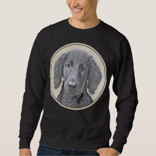 Sweatshirt Peinture Retriever à revêtement plat - Art Chien o