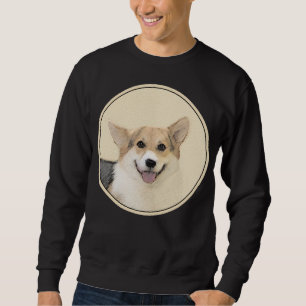 Sweatshirt Pembroke Welsh Corgi Peinture - Art Chien original