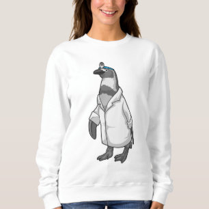 Sweatshirt Penguin comme docteur avec le manteau du docteur