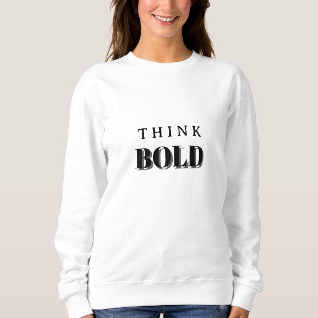 Sweatshirt Pensez aux femmes noires et blanches uniques en le (Devant)