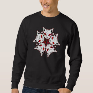 Sweatshirt Pentagramme Chat Kitten Wicca sorcière Occulte de 