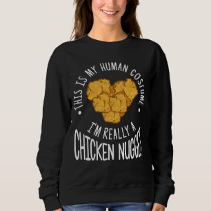 Sweatshirt Pépite de poulet humaine drôle de costume
