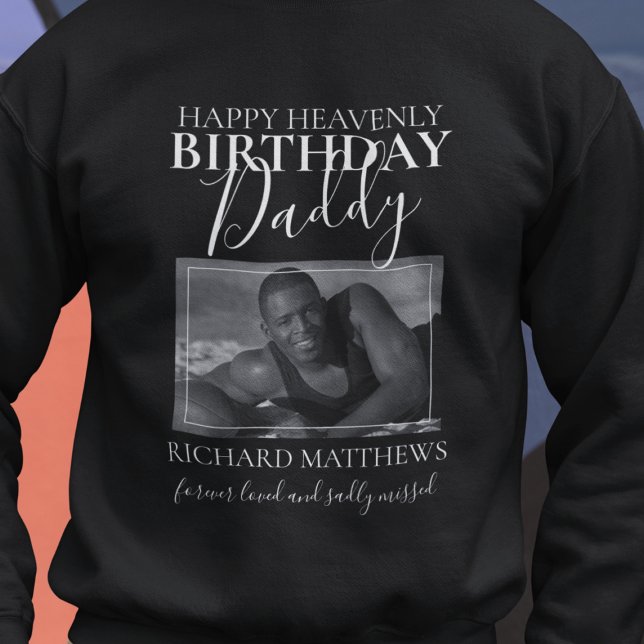Sweatshirt Père d'Anniversaire paradisiaque | Mémorial photo (Créateur téléchargé)