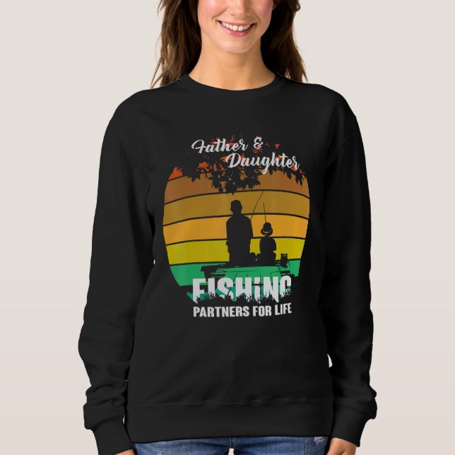 Sweatshirt Père Fille Partenaire De Pêche Pour La Vie Retro M (Devant)