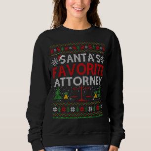 Sweatshirt Père Noël Avocat favori Xmas Aiguille Avocat Chris