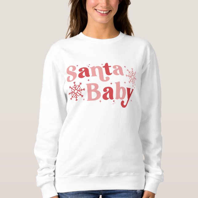 Sweatshirt Père Noël Baby - Fun Holiday Typography Design (Devant)