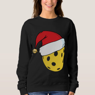 Sweatshirt Père Noël Casquette Pickleball Noël