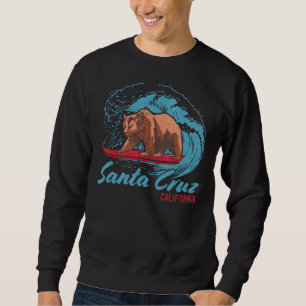 Sweatshirt Père Noël Cruz California Retro Surfing Vintage