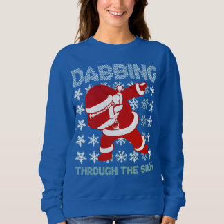 Sweatshirt Père Noël Dabbing à travers la neige Sweater Funny