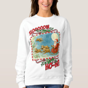 Sweatshirt Père Noël de Noël pull moche traîneau paresseux re
