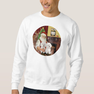 Sweatshirt Père Noël Deux Bichon Frise