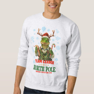 Sweatshirt Père Noël elfe lézard pull moche syndicat du pôle