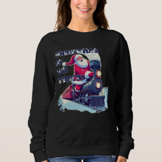 Sweatshirt Père Noël en train