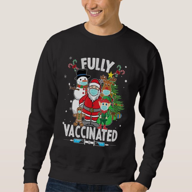 Sweatshirt Père Noël Et Ses Amis Portent Un Masque (Devant)