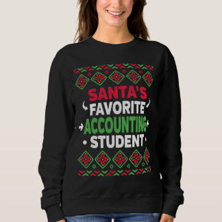 Sweatshirt Père Noël Favori étudiant en comptabilité Noël lai