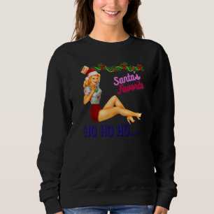 Sweatshirt Père Noël Favori Ho Ho Ho Nice Naughty Dirty Joke