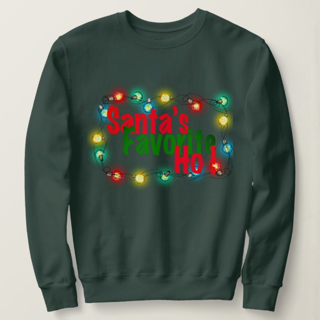 Sweatshirt Père Noël Favori Ho - Jeu de Noël (Design devant)
