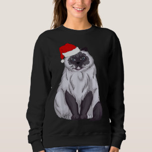 Sweatshirt Père Noël Ragdoll Chat de Noël Pyjama Drôle Noël C