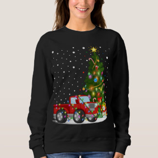 Sweatshirt Père Noël Red Truck Xmas Tree Lighting Red Truck C