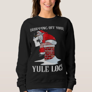 Sweatshirt Père Noël se laissant tomber outre de la chemise
