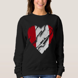 Sweatshirt Pérou Coeur Drapeau péruvien Fierté péruvienne