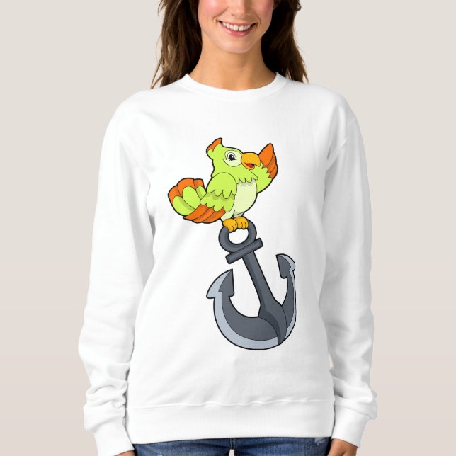 Sweatshirt Perroquet avec Ancre (Devant)