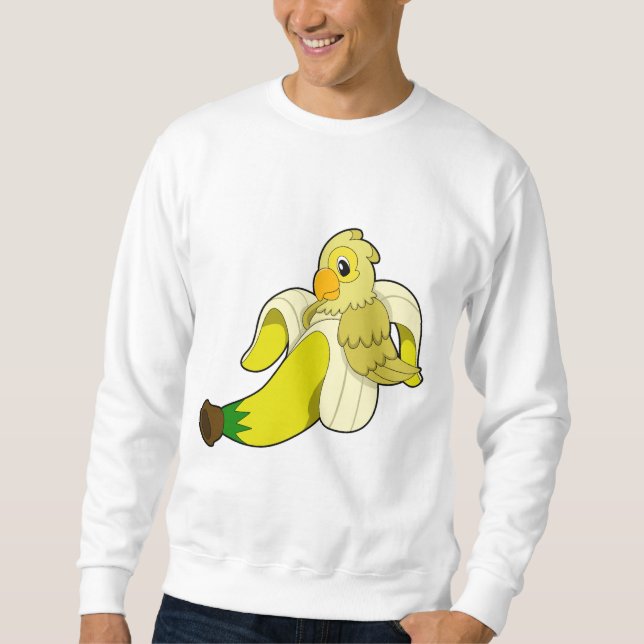 Sweatshirt Perroquet avec banane (Devant)