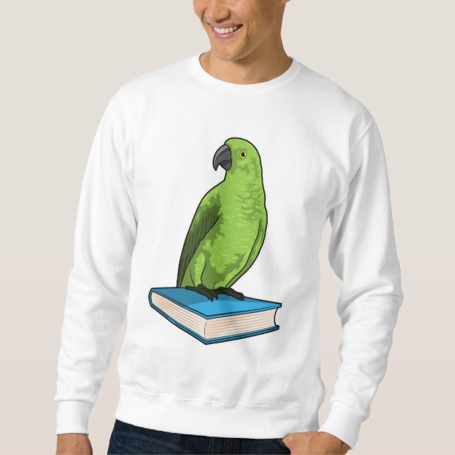 Sweatshirt Perroquet avec livre (Devant)