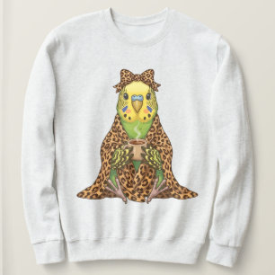 Sweatshirt Perroquet Confortable dans une Couverture à Imprim