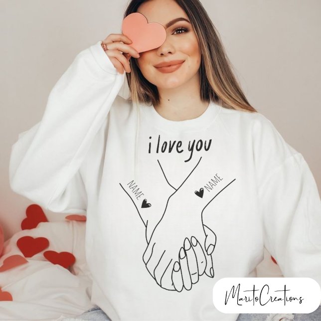 Sweatshirt Personalised  for couples, valentine's day  (Créateur téléchargé)