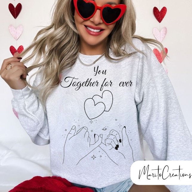 Sweatshirt Personalised Valentine's Day sweater for couples (Créateur téléchargé)