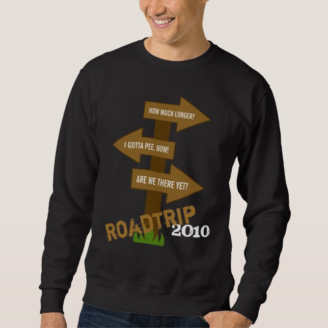 Sweatshirt personnalisable de promenade en voiture (Devant)