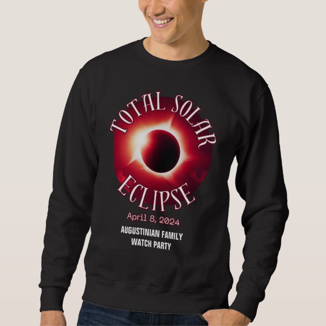 Sweatshirt Personnalisé 2024 TOTAL SOLAR ECLIPSE Famille (Devant)