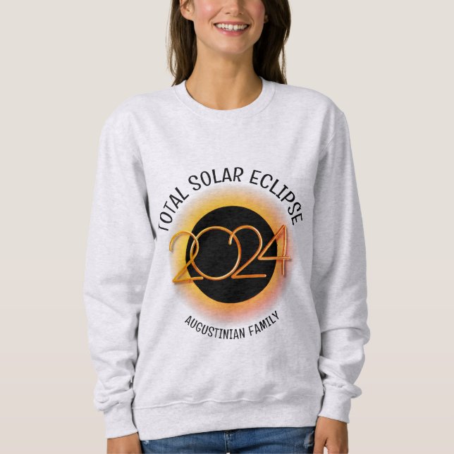 Sweatshirt Personnalisé 2024 TOTAL SOLAR ECLIPSE Famille (Devant)