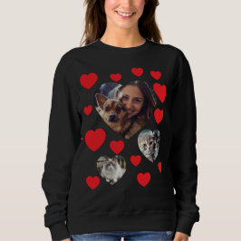 Sweatshirt personnalisé de Pet Lover avec Red Hear