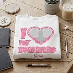 Sweatshirt Personnalisé J'aime mon petit ami – Ajouter une ph