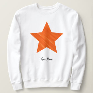 Sweatshirt Personnalisé Minimal Cool esthétique Orange Star