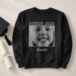 Sweatshirt Personnalisé Senior 2026 Photo de remise de diplôm