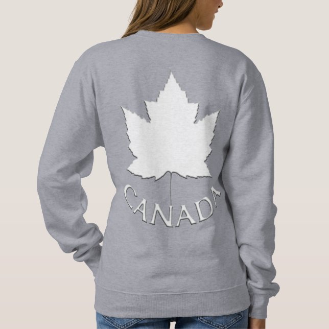 Sweatshirt Personnaliser canadienne sur les chemises de femme (Dos)