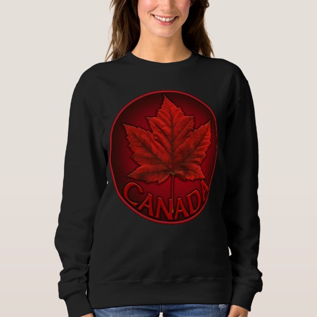 Sweatshirt Personnaliser canadienne sur les chemises de femme (Devant)