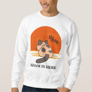 SWEATSHIRT PERSONNALISER DE SPORT CAT CUTE NOM PERSONNALISÉ