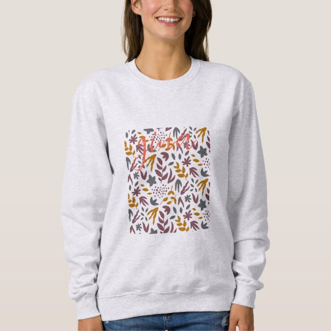 Sweatshirt Personnaliser sur le Motif botanique (Devant)