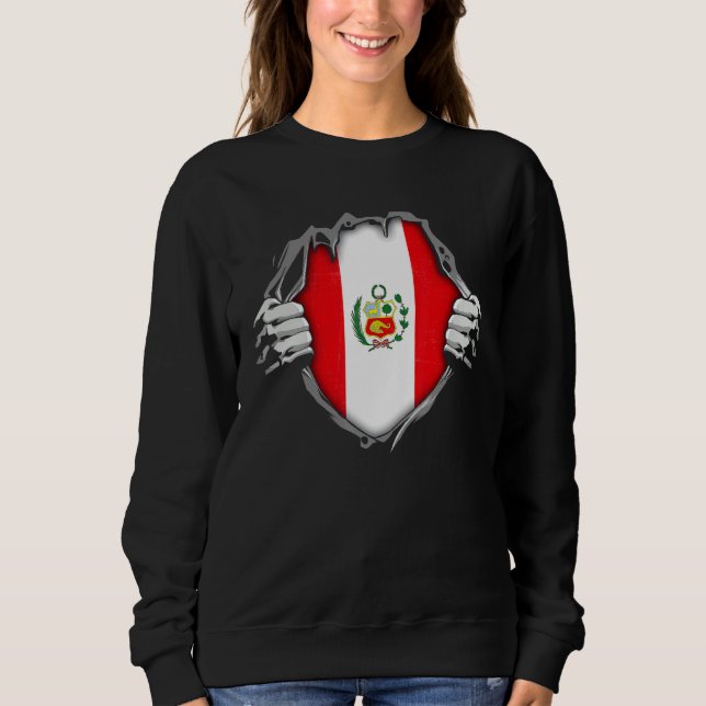 Sweatshirt Peru Patriotic Peruvian National Flag (Devant)