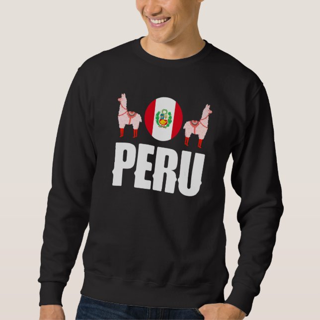 Sweatshirt Peru Peruvian Peru Flag Peru National Animal   (Devant)